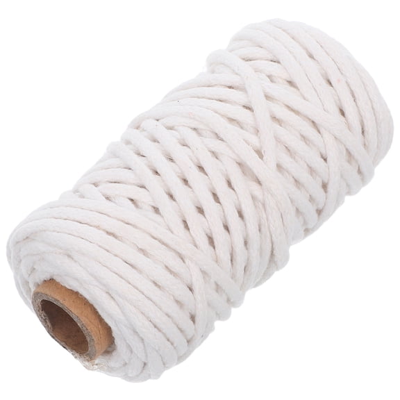 LOLIPPYY 1 Roll 3mm Natural Cotton Macrame Cord 20m Rope Twine for Crafts, Wrapping, Knitting, Wedding Decorations & Christmas