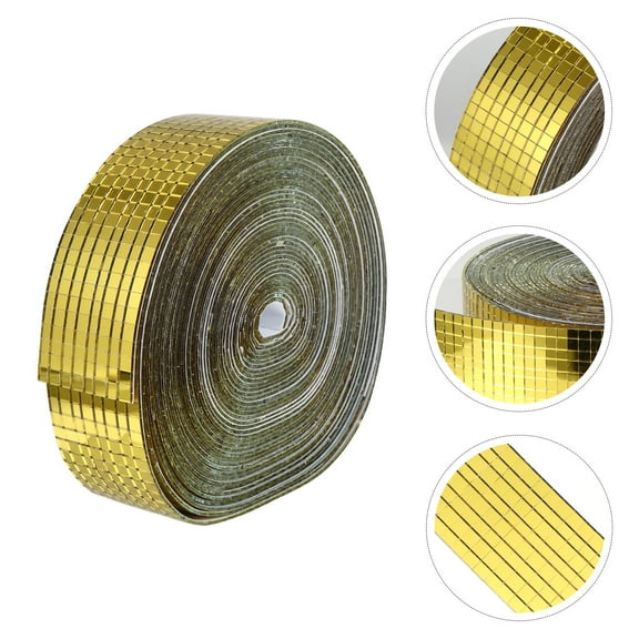LOLIPPYY 1 Roll Self Adhesive Square Mirror Tiles DIY Craft Supplies
