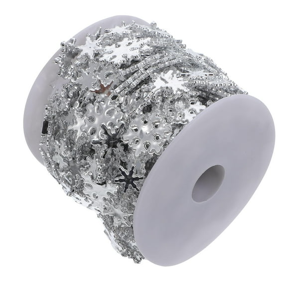 LOLIPPYY 1 Roll Snowflake Hanging Ornaments Plastic Decoration Glossy Surface for Christmas Decor