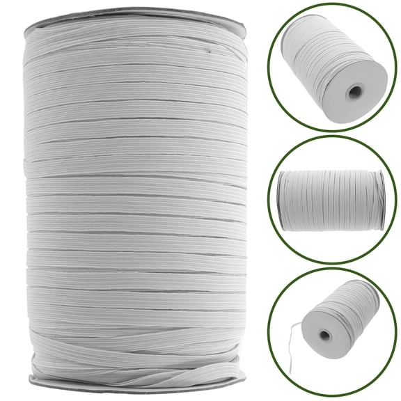 LOLIPPYY 1 Roll Stretch Elastic Band for Sewing White Elastic Bands Crafting Home Use