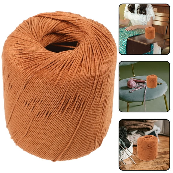 LOLIPPYY Natural Fiber Yarn Coffee Color 1 Roll for Crocheting , Perfect for Beginners, Family, and Friends