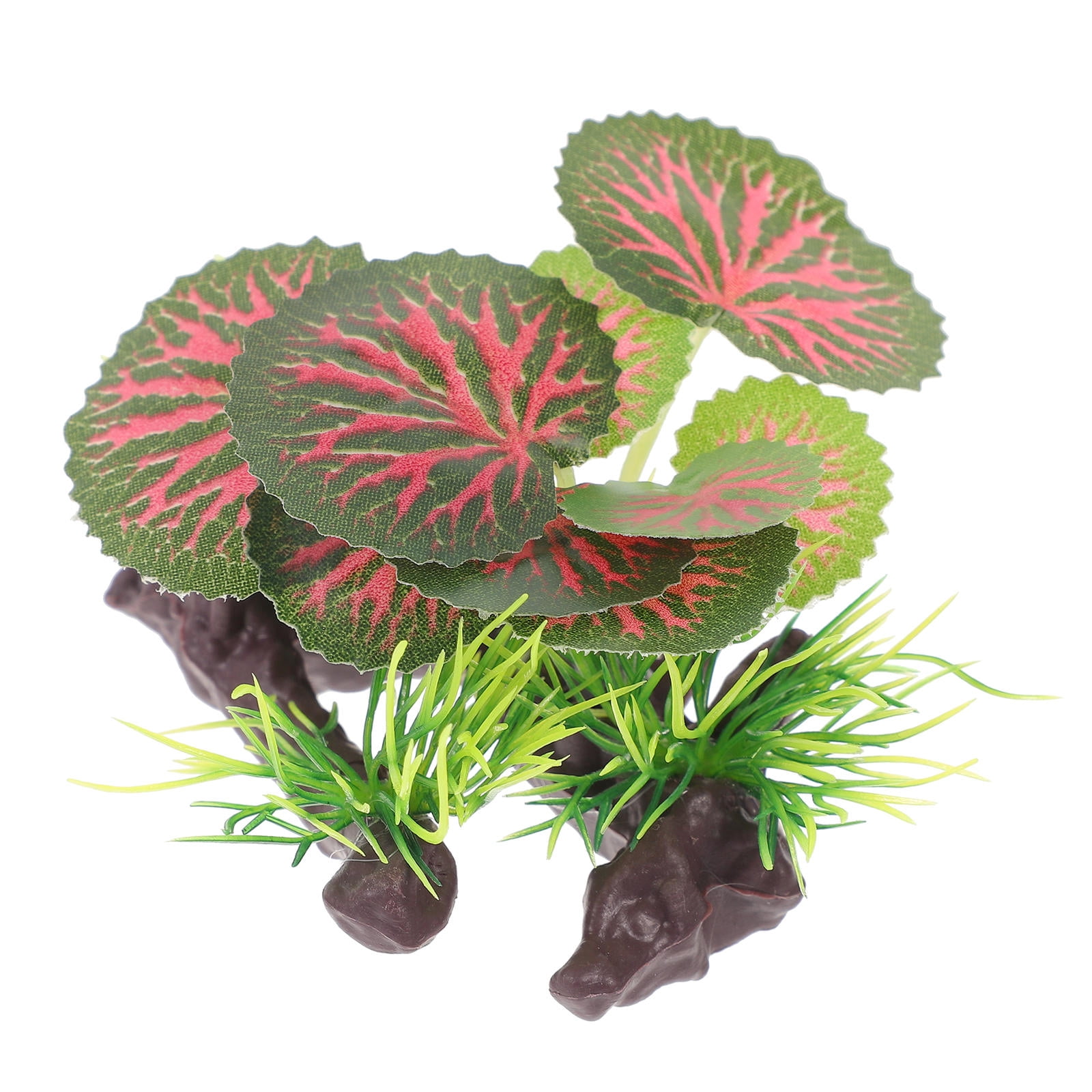 LOLIPPYY 1 Set Aquatic Plants Fake PVC Various Shapes Natural Green ...