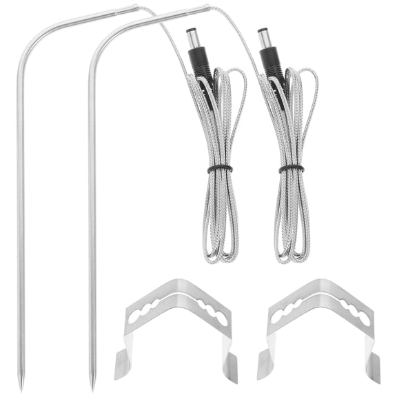 LOLIPPYY 1 Set BBQ Temperature Probe Silver Plastic Oven and Grill Monitoring for Family