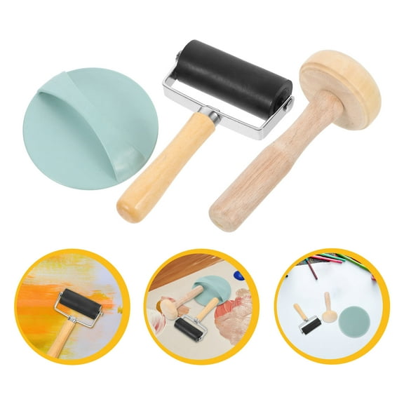 LOLIPPYY 1 Set Block Printing Roller Tool Multi Plastic for Printmaking Projects with Ergonomic Design for Artists