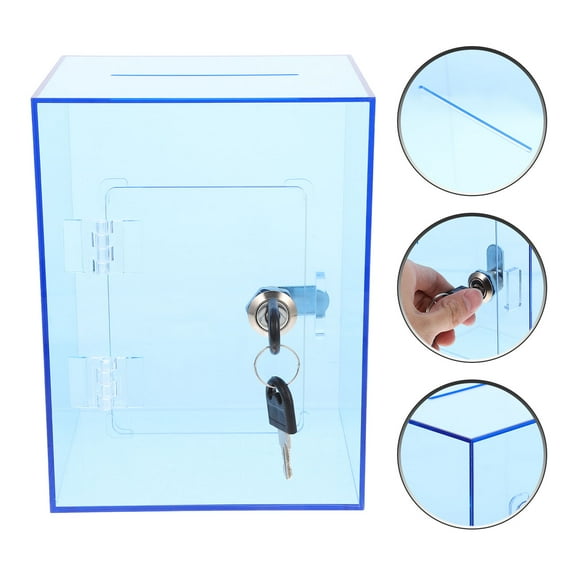 LOLIPPYY Modern Rectangular Bank Set for Adults with Lockable Design, Cash Saving Counter Use