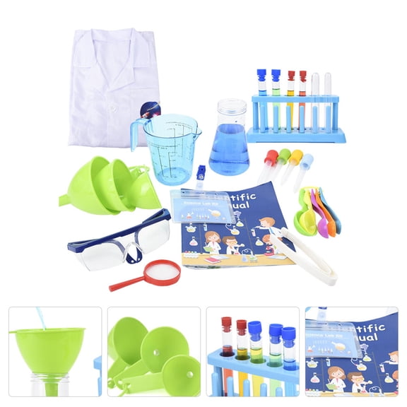 LOLIPPYY 1 Set Building Science Experiment Set Multi-colored Science Kit Kids Train Observation Home Learning