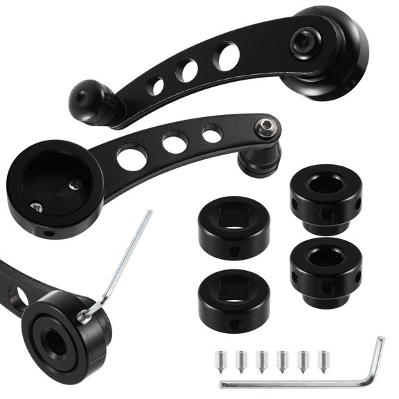 LOLIPPYY 1 Set Car Winder Crank Rocker Aluminum Black for Vehicle Maintenance and Interior Upgrade