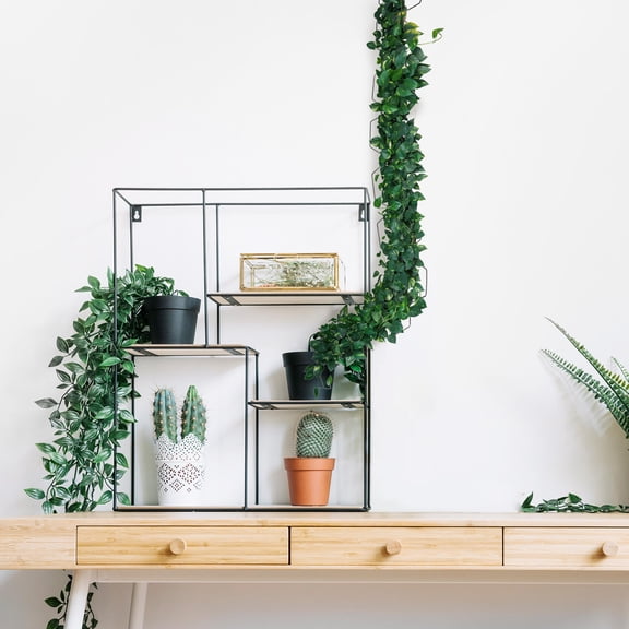 LOLIPPYY Metal Chain Trellis Set for Climbing Plants, Wall-Mounted Garden Support, Outdoor Plant Frame