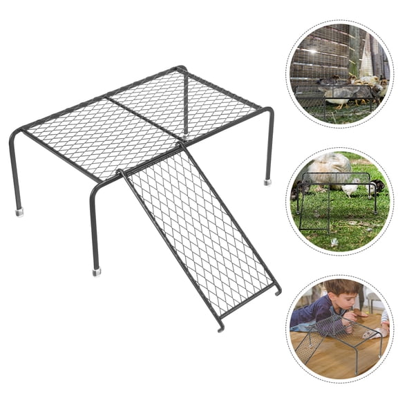 LOLIPPYY 1 Set Chicken Coop Shelf Metal Climbing Ladder for Rural Style