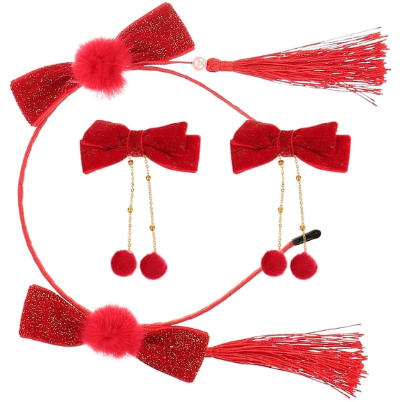 LOLIPPYY Chinese Style Headband Set for Little Girls, Perfect for New Year and Spring Festival Celebrations