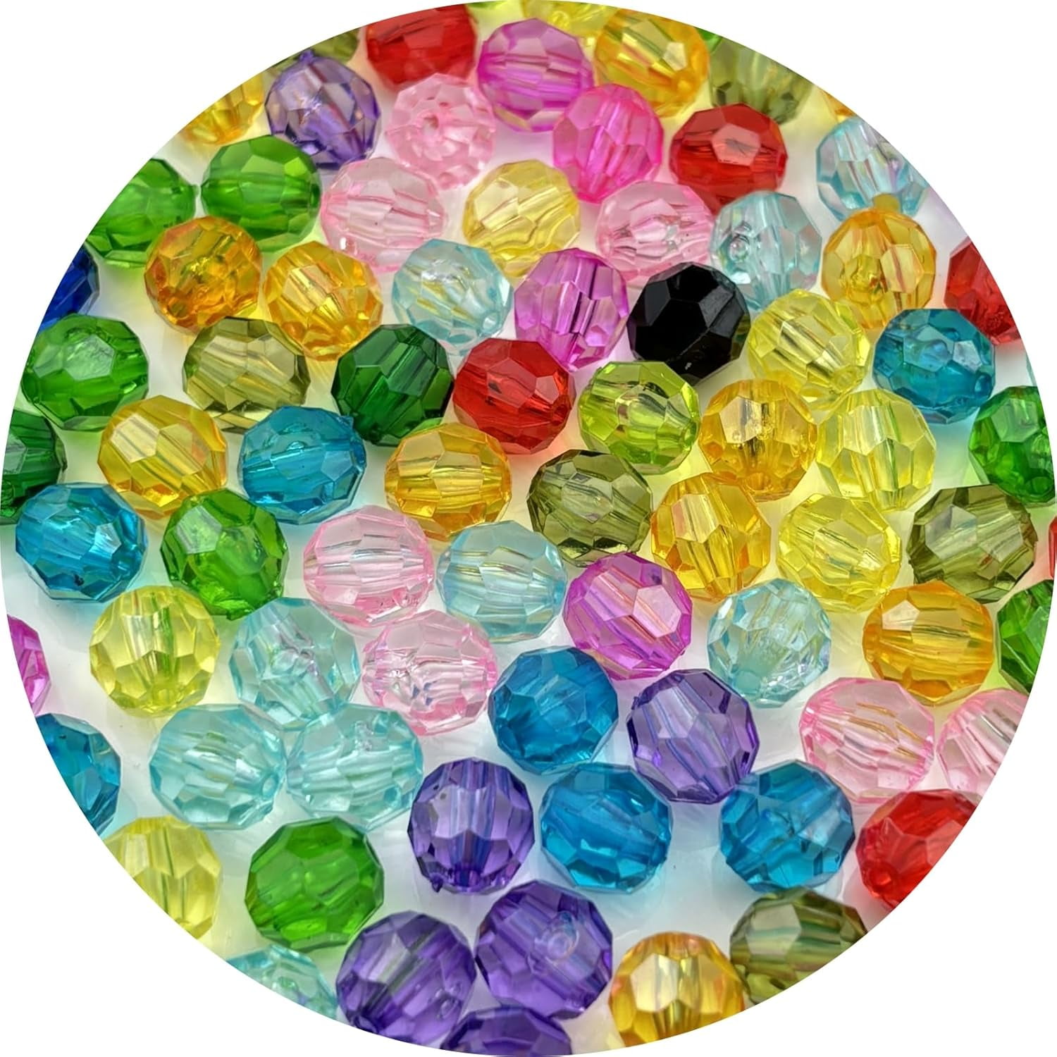 LOLIPPYY Colorful Plastic Beads Set for Jewelry Making, Bracelets, Necklaces, Hair Accessories, Craft Spacer Beads & Home Decoration