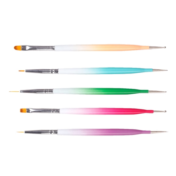 LOLIPPYY 1 Set Double Ended Nail Brush Pens Portable Nail Dotting Tool Stylish and User Friendly for Home Manicure
