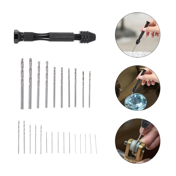 LOLIPPYY 1 Set Drill Bits Set Black Aluminum High Speed Steel For DIY Projects and Hobbyists