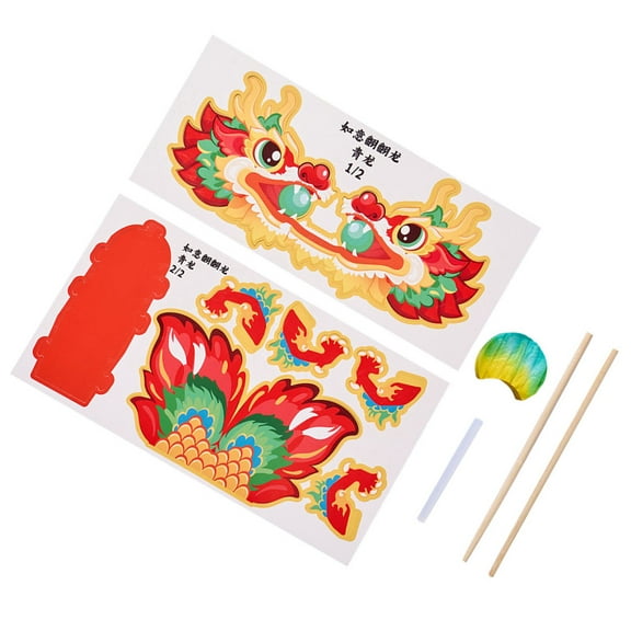 LOLIPPYY 1 Set Family Friendly Dragon Decorations Paper for Chinese New Year