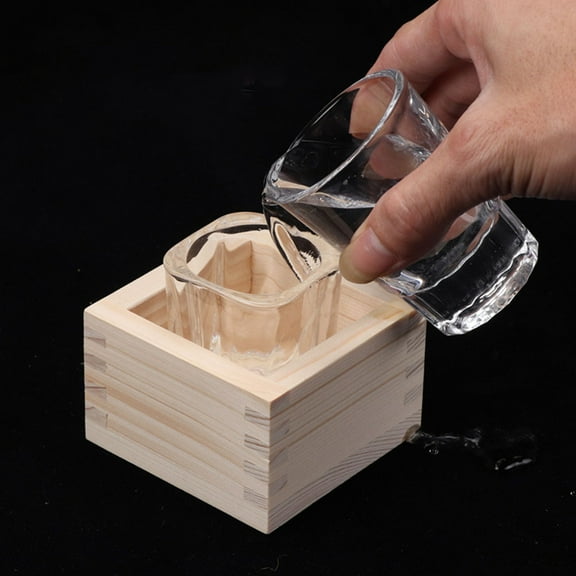 LOLIPPYY 1 Set Glass Saki Cups Japanese Transparent Dishwasher Safe For Drinking Sake