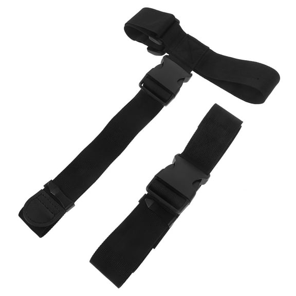 LOLIPPYY 1 Set Heavy Duty Luggage Strap Black Polyester Quick Release Storage