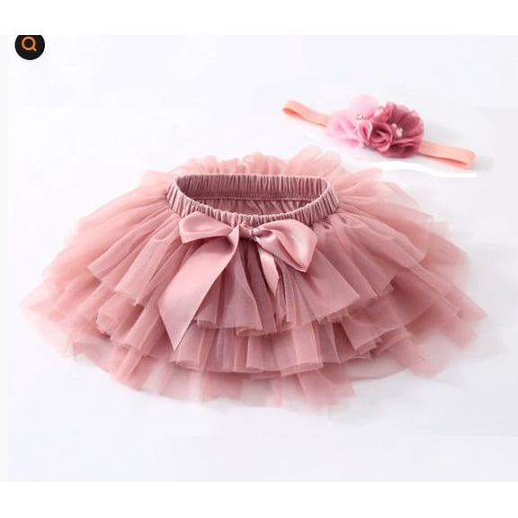 LOLIPPYY Infant Tutu Skirt and Headband Set for Baby Girls, Tulle Dress Toddler Princess Outfit Perfect for Weddings, Birthdays, and Parties