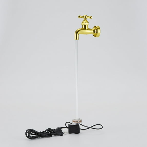 1 Set Invisible Flowing Spout Watering Can Faucet: Floating Tap Water Fountain for Pond Pool Garden Patio Decor - without Lamp, EU PLug