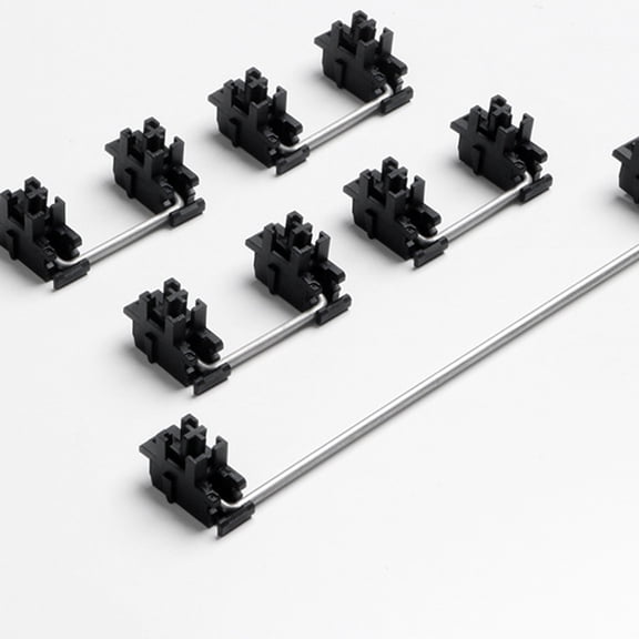 LOLIPPYY 1 Set Keyboard Stabilizer 2u Stabilizer Black ABS Steel for Enthusiasts Gamers Typists