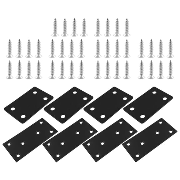 LOLIPPYY 1 Set Mending Plate Iron Cabinet Corner Brace Straight Bracket Wall Bracket Supply with Screws