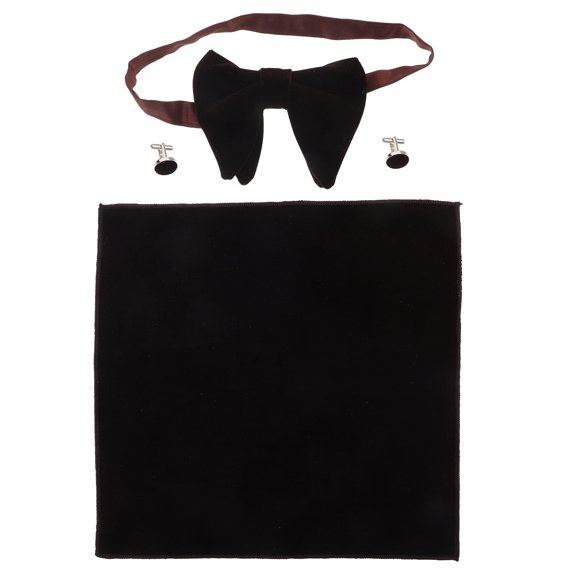 LOLIPPYY 1 Set Mens Tie Clips Dark Brown Metal Costume Accessory