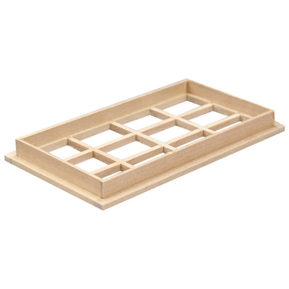LOLIPPYY 1 Set Mini House Window Wooden Decoration for Toy House Accessories