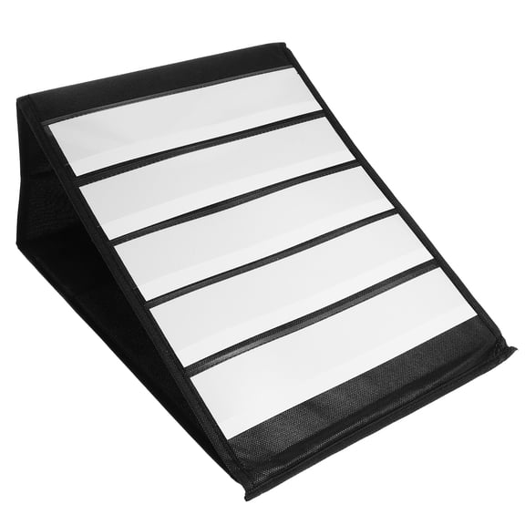 LOLIPPYY 1 Set Of Daily Schedule Pocket Chart Black Paper Teaching Aid For Classroom Teaching