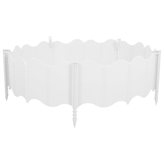 LOLIPPYY 1 Set Of Decorative Garden Edge Border White PP Interlocking Design For Outdoor Area