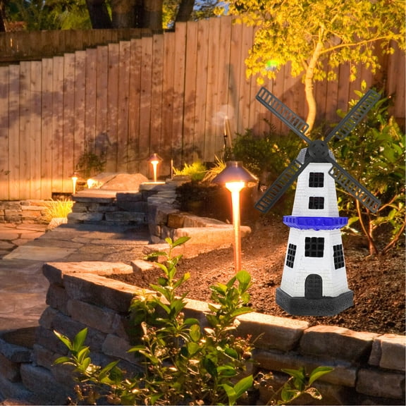 LOLIPPYY 1 Set Outside Garden Windmill Replacement Blades for Windmill Part Black Plastic Decor