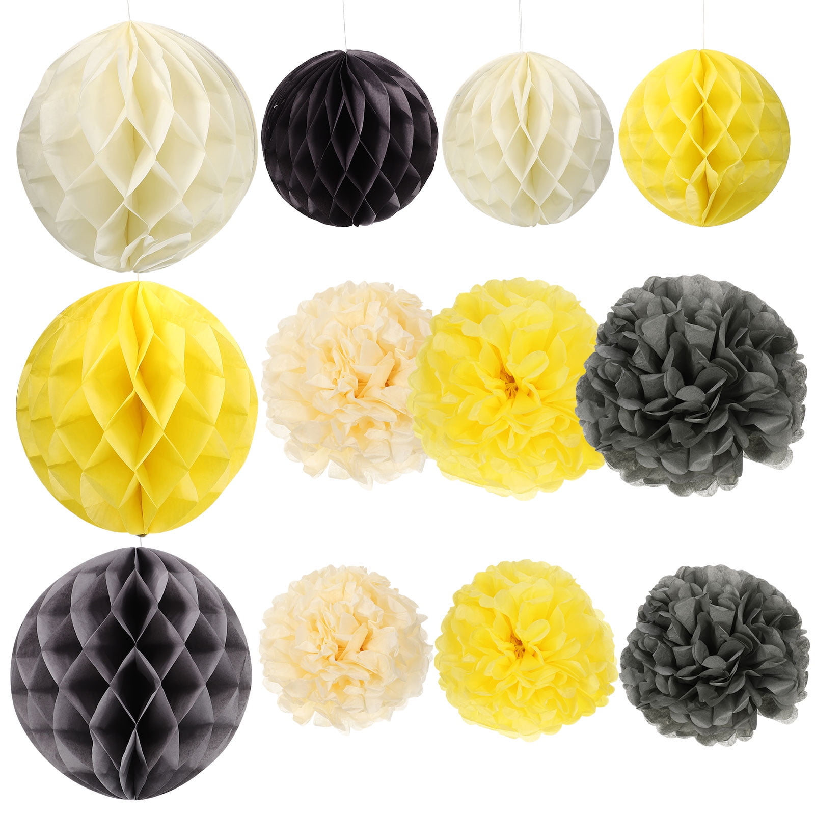 LOLIPPYY 1 Set Paper Honeycomb Ball Assorted Color Paper Party ...