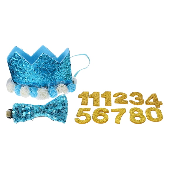 LOLIPPYY 1 Set Pet Dog Birthday Party Hat Pet Bow Tie Kit Party Favor Supplies