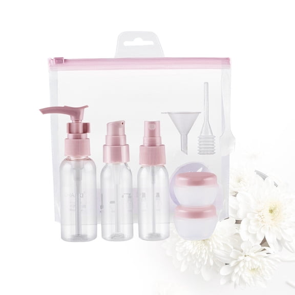 LOLIPPYY 1 Set Portable Cosmetics Storage Box Pink Leakproof Travel Bottle for Friends