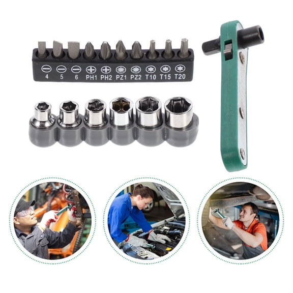 LOLIPPYY 1 Set Ratchet Wrench Reliable Repair Tools with Replacement Sleeves for Effective Vehicle and Tool Maintenance