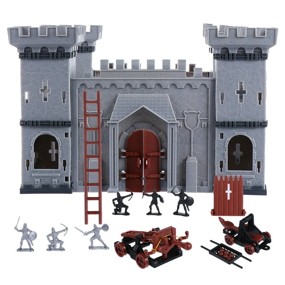 LOLIPPYY 1 Set Scene Layout Model Castle Soldiers Assembled Model Toy