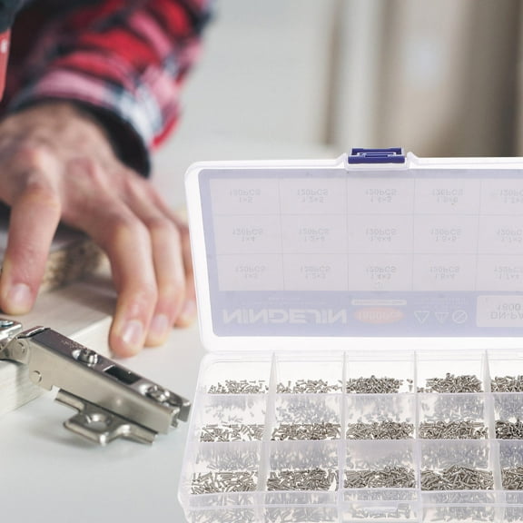 LOLIPPYY 1 Set Self Tapping Screws Kit Nickel Plated PA for Wood Applications