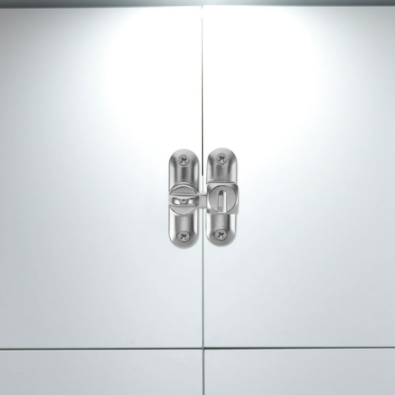 LOLIPPYY 1 Set Silver Barn Door Lock Versatile 90/180-degree Locking for DIY