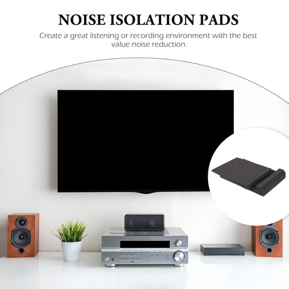LOLIPPYY 1 Set Soundproof Pad for Speakers Black Acoustic Material for Professional Settings