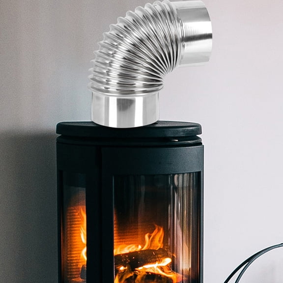 LOLIPPYY 1 Set Stainless Steel Fire Pipe High-Temperature Resistant Exhaust Indoor Use