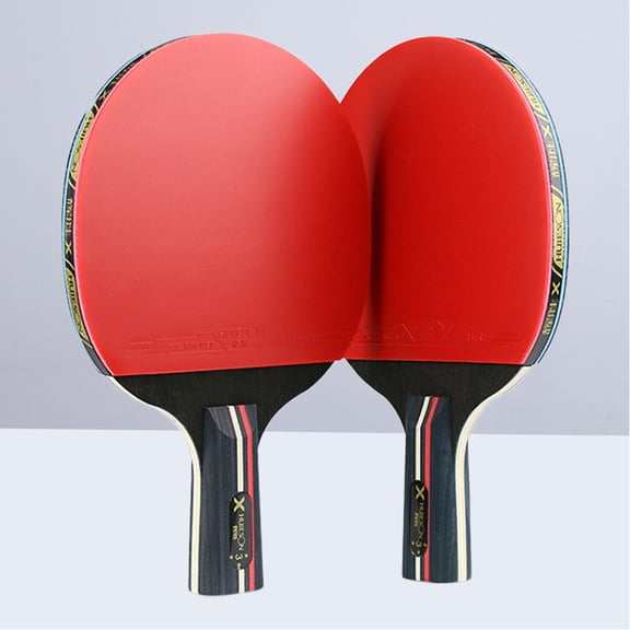 LOLIPPYY Table Tennis Racket Set for , Training Paddles with Straight and Horizontal Handles, Pong Gear