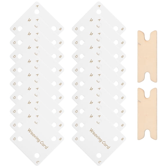 LOLIPPYY 1 Set Tablet Weaving Tablet Weaving Card with Shuttle Weaving Tablet Small Weaving Tablet