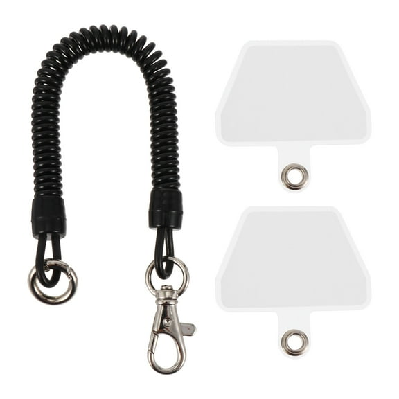 LOLIPPYY 1 Set Black Stretchy Tether Tab Phone Strap for Outdoor Use, Secure Phone and Easy Carry