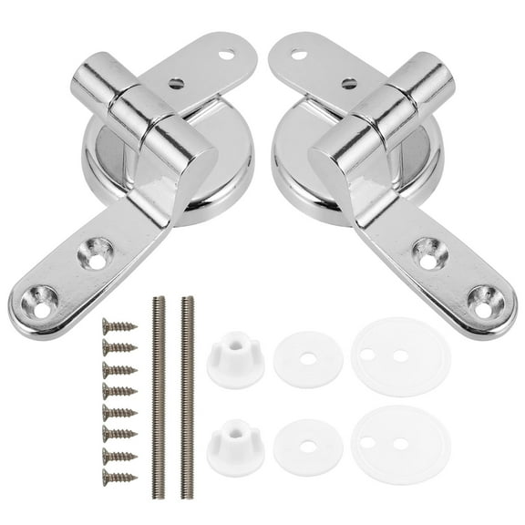 LOLIPPYY 1 Set Toilet Lid Hinge Sturdy Zinc Alloy Toilet Seat Hardware Easy Installation with Screws Replacement Parts
