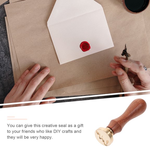 LOLIPPYY 1 Set Vintage Wax Seal Stamp Copper Sealing Stamp Envelope Seal Stamp