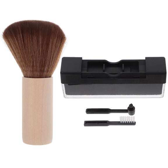 LOLIPPYY 1 Set Vinyl Record Cleaner Multi Plastic Wood for Turntable Maintenance Tools