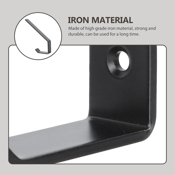 LOLIPPYY 1 Set Wall Hanging Rack Stainless Steel Black Universal Motorcycle Hook for Clothes