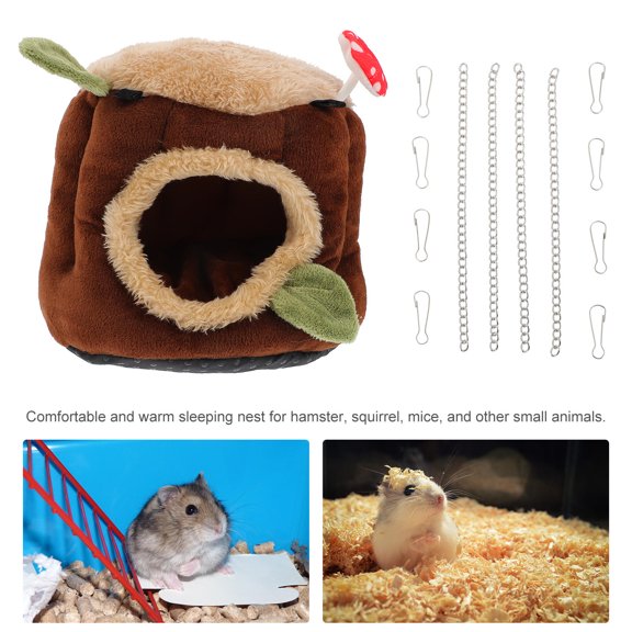 LOLIPPYY 1 Set Warm Hamster Round Bed For Small Animals Winter