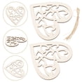 thumbnail image 1 of LOLIPPYY 1 Set Wooden Hearts Embellishments Unfinished Heart Cutouts Wood for Home Decor, 1 of 6
