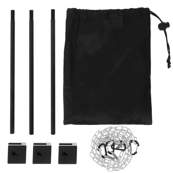 LOLIPPYY 1 Set of BBQ Grilling Pan Holders for Outdoor BBQ Black Aluminum Adjustable Grill Accessory