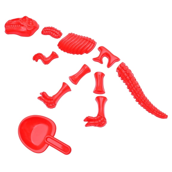 LOLIPPYY 1 Set of Beach Sand Mold Kit for Beach Adventure with Red Plastic Molding Tools