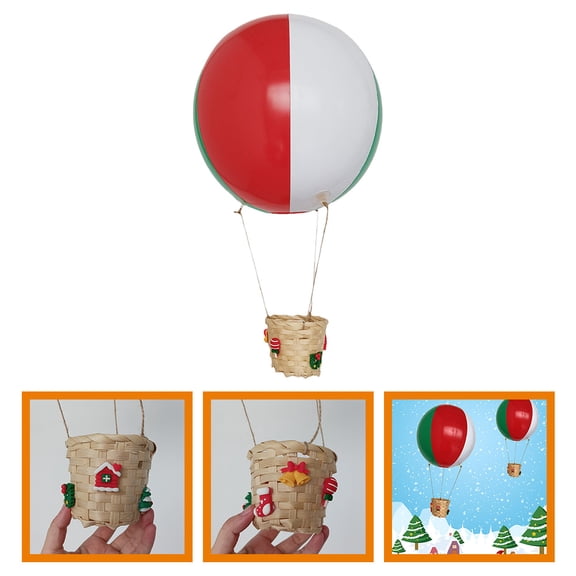 LOLIPPYY Inflatable Hot Air Balloon Decoration Set, PVC Material Christmas Holiday Decor for Home and Family Celebration